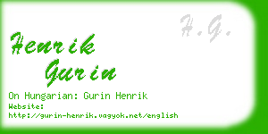 henrik gurin business card